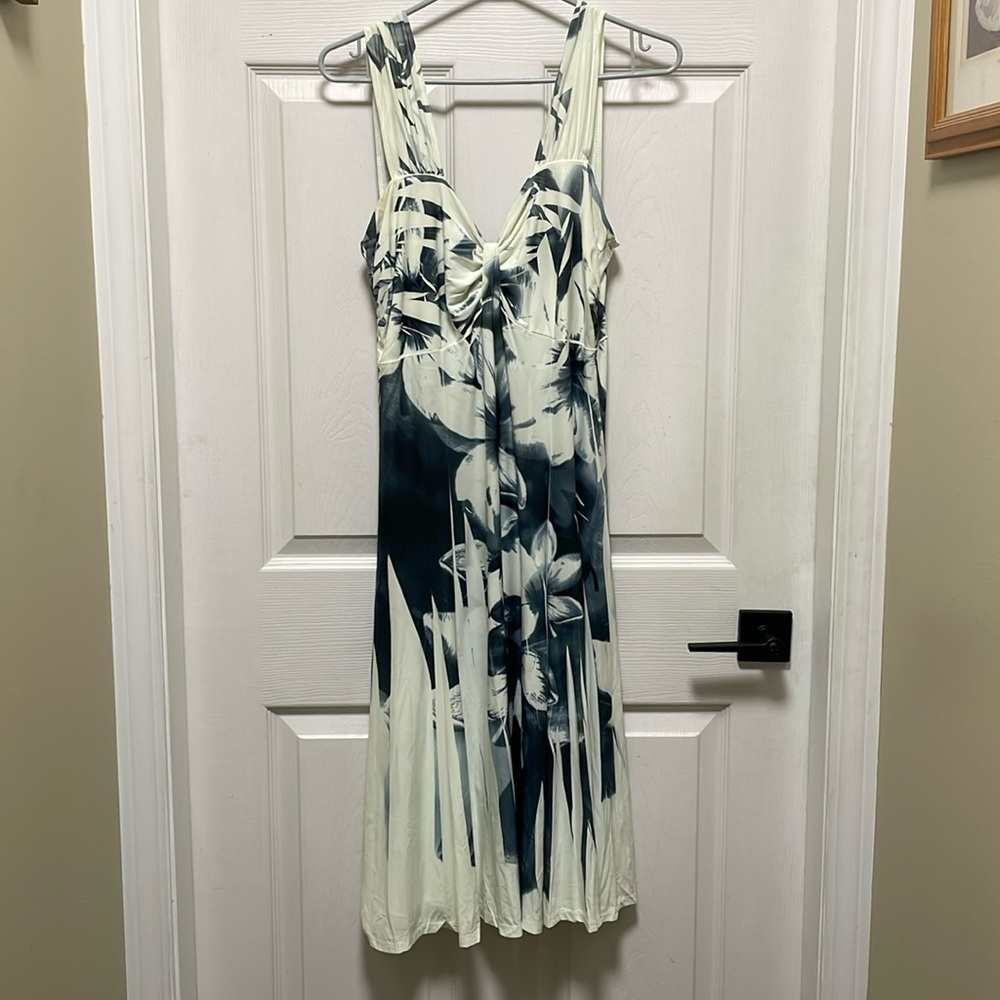 PRETTY WOMAN |Floral |Cream/Black|Sweetheart |Stretchy |Full Skirt |Dress|Size 2